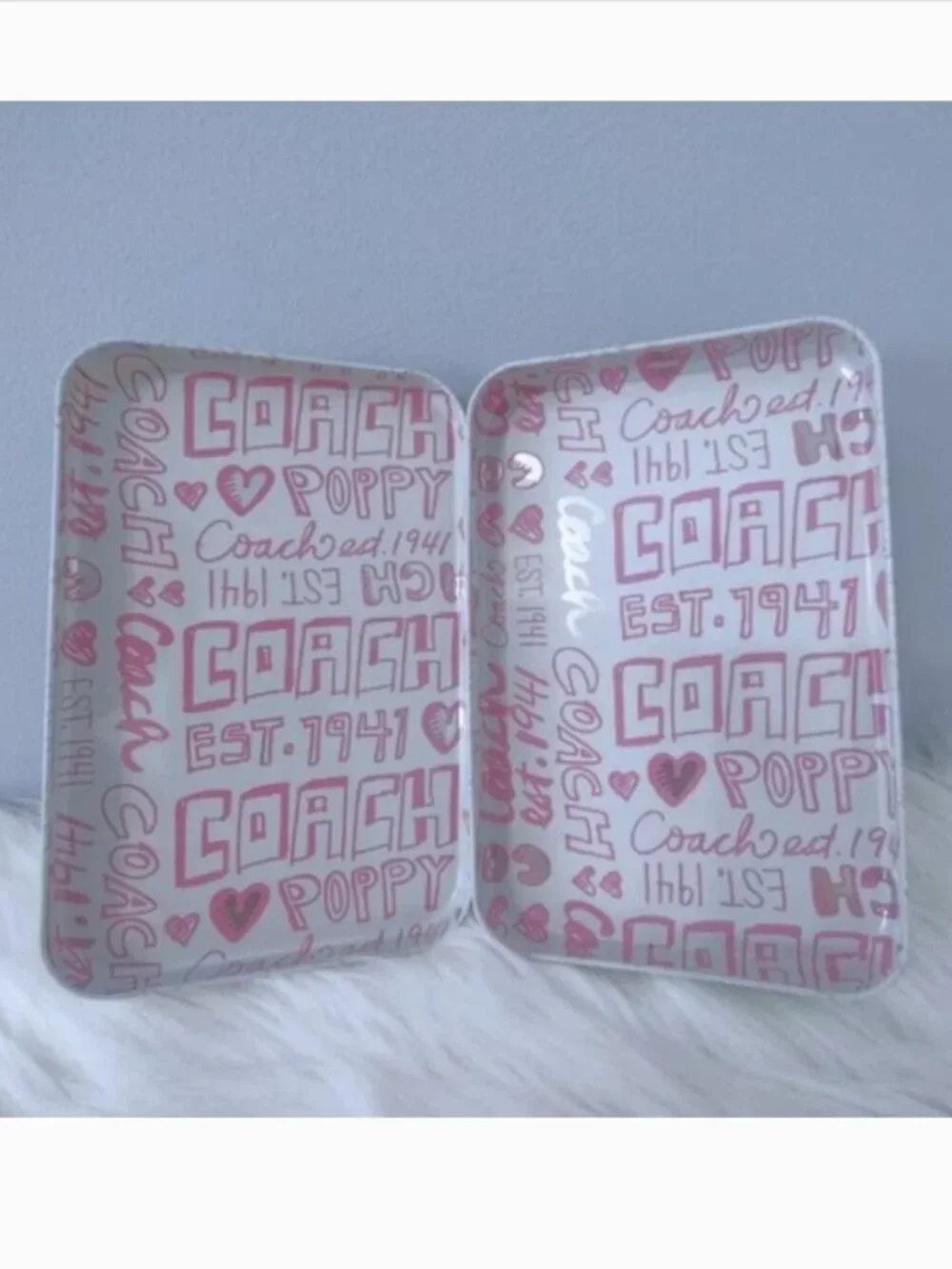 Coach Poppy-Chan RARE stationery set notecards stickers tin NWOT